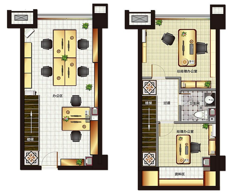 样板房标准层户型 46.00㎡